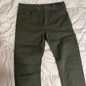 Vineyard Vines 30x34 Forrest Green Khakis pants slim fit